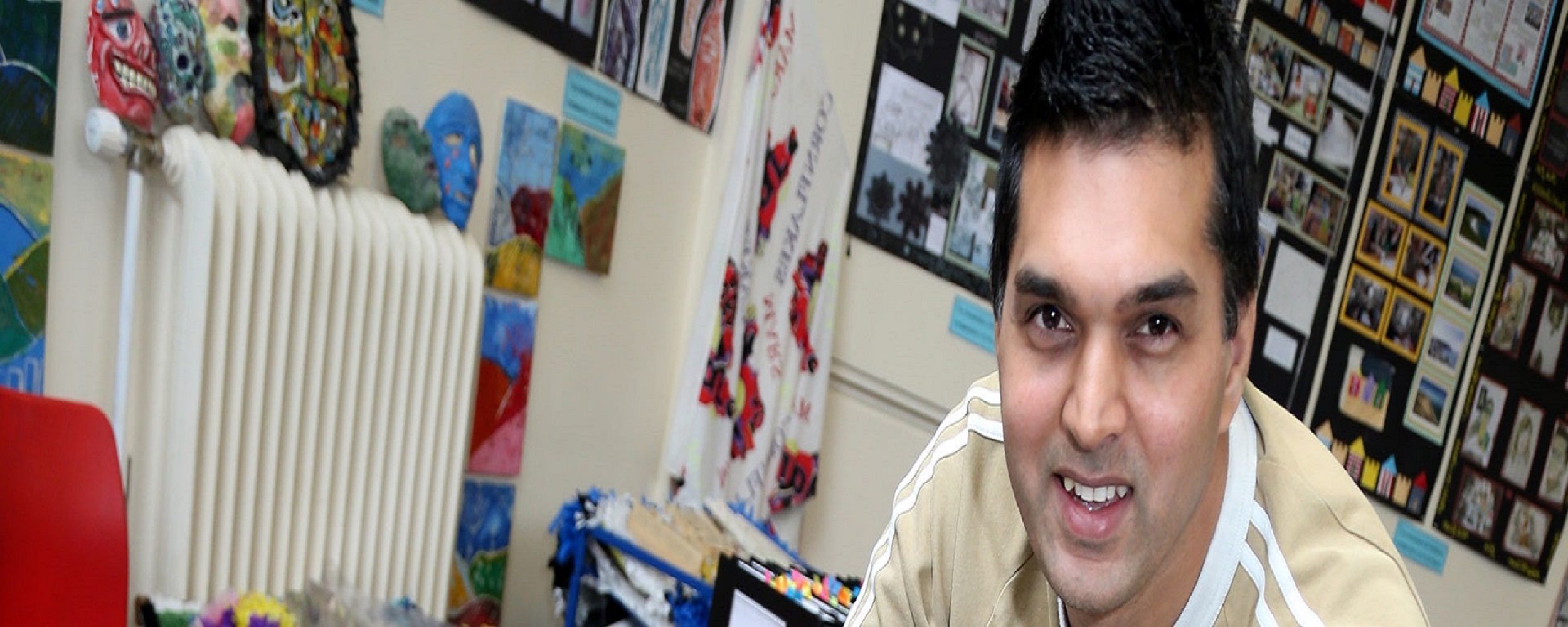 Male student smiling